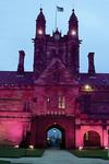 Clocktower in pink