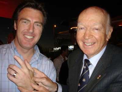 Jason Todd was aged two in 1970 when his amputated index finger was replaced in Sydney in a historic operation at the Childrenâ€™s Hospital. Thirty-six years later in 2006 he shows off its full function to his surgeon, Professor Owen, Copyright held by image owner