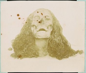 Head of a female mummy., Photo by Grafton Eliot Smith, courtesy of The Nicholson Museum, the University of Sydney, Copyright University of Sydney