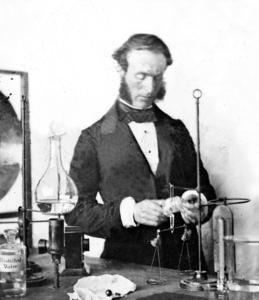 Self portrait, Professor John Smith in Chemistry lab, Glass negative, Original courtesy of the University of Sydney Archives, restored by Blackstone Images, 2008, University of Sydney