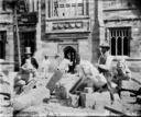 University under construction, carving the gargoyles.
