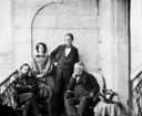 On verandah of Macquarie Street terrace, close to Professor Smith's lodgings.
