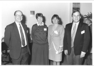 Steve Leeder, Sue Chapman, Ann Sefton and John Young from right to left
