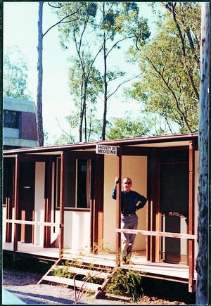 David Maddison outside the Faculty of Medicine,University of Newcastle.