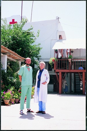 Patricia Coyle and colleague