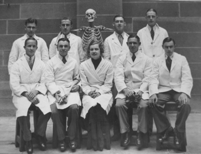 Clair and student friends, 1938